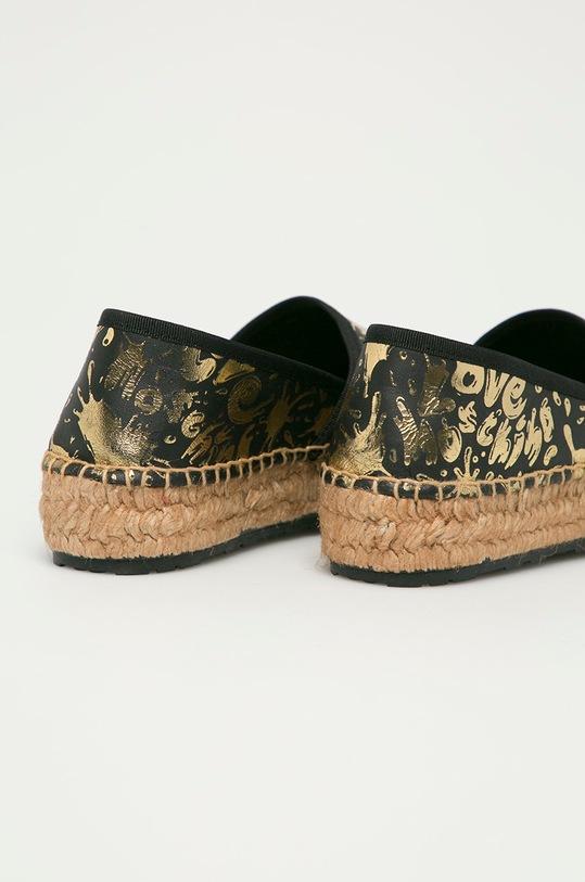 Boty Love Moschino - Kožené espadrilky JA10483G0CJF000A černá
