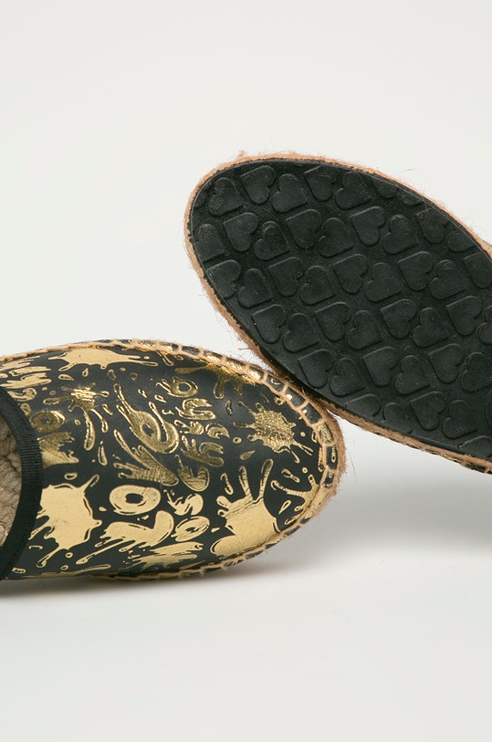 Love Moschino - Espadryle skórzane czarny JA10483G0CJF000A