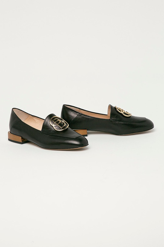 Baldowski - Mokasyny skórzane W00400.8321.050 czarny SS21