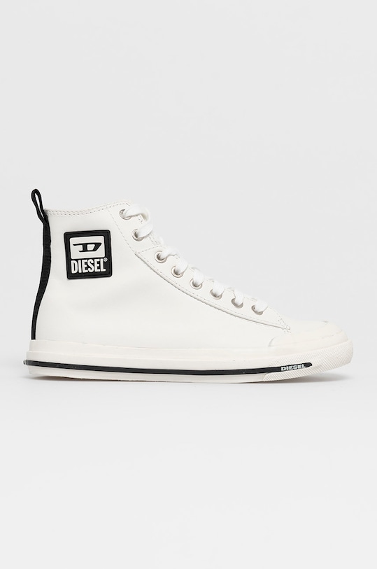 Diesel Trampki skórzane płaska biały Y02369.PR013