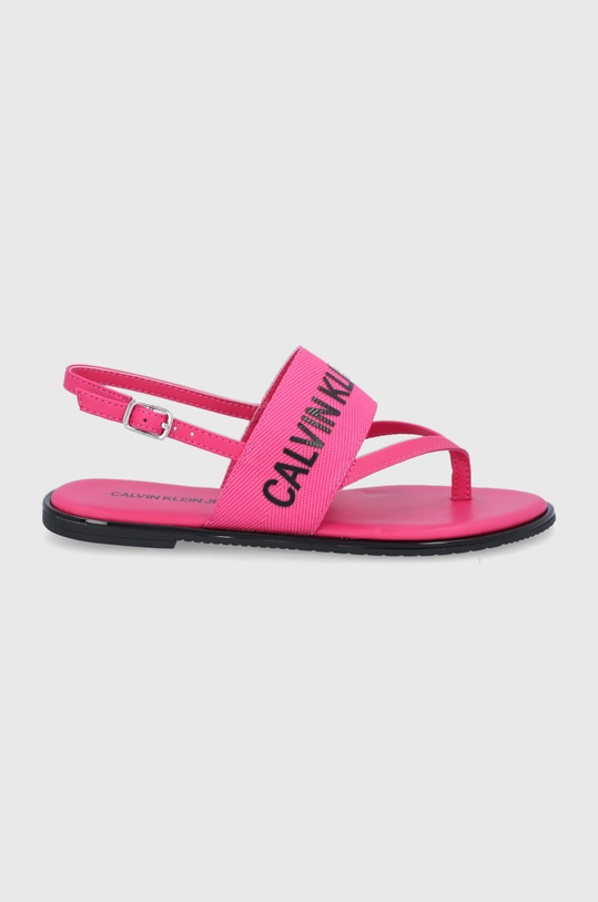 Calvin Klein Jeans Sandały YW0YW00025TPZ płaski różowy YW0YW00025TPZ