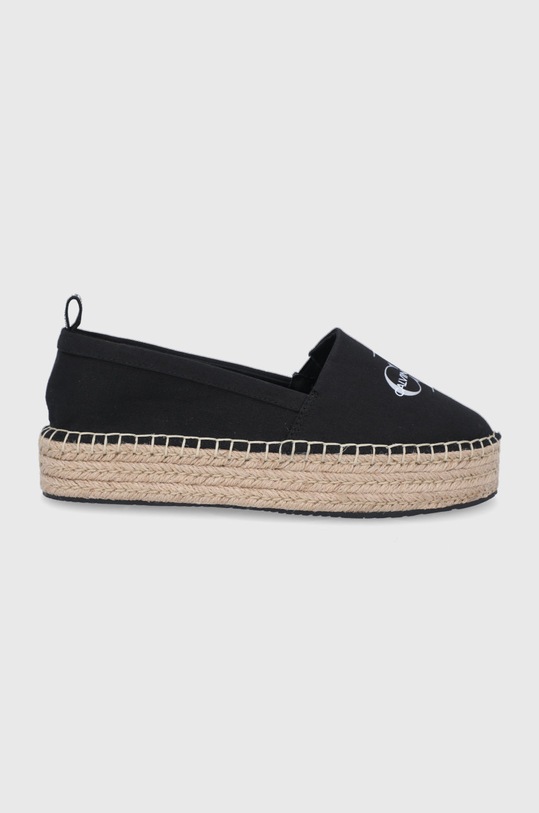 Espadrilky Calvin Klein Jeans platforma čierna YW0YW00037BDS