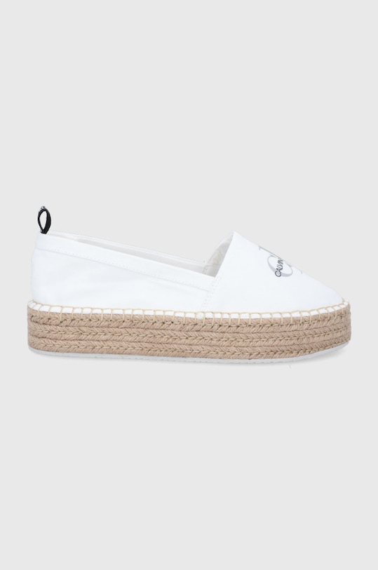Espadrilky Calvin Klein Jeans platforma bílá YW0YW00037YAF