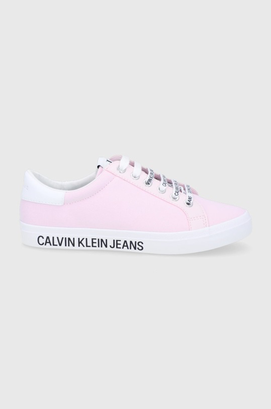 Boty Calvin Klein Jeans imitace kůže růžová YW0YW00057TN9