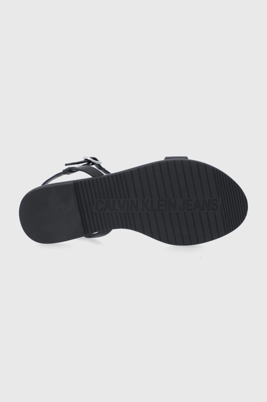 Kožené sandále Calvin Klein Jeans YW0YW00117BDS čierna
