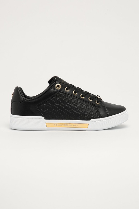 Tommy Hilfiger - Buty skórzane płaska czarny FW0FW05549