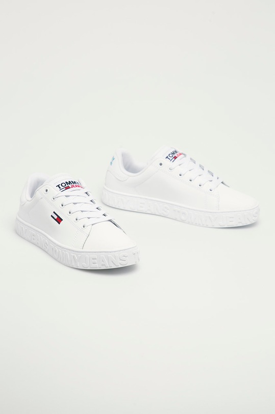 Tommy Jeans - Buty skórzane EN0EN01363 EN0EN01363 biały SS21