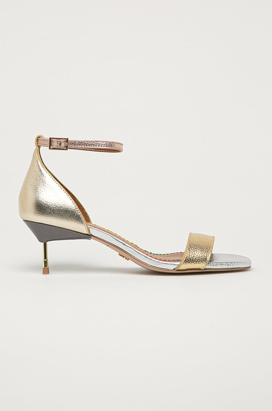 Kurt Geiger London - Sandały skórzane Birchin 5-8 cm złoty BIRCHIN.65