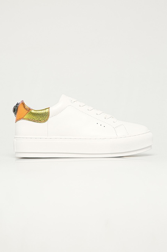 Kurt Geiger London ghete de piele Laney Eagle platformă alb LANEY.EAGLE.69