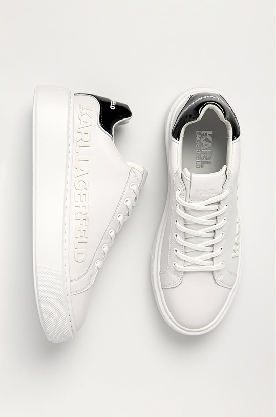 Karl Lagerfeld - Kožená obuv KL62210.011 biela