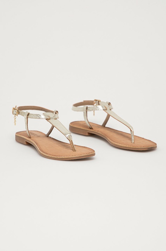 Kožené sandály Mexx MXCY0044.01W zlatá SS21