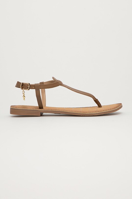 Mexx Sandały skórzane płaski brązowy MXCY0044W