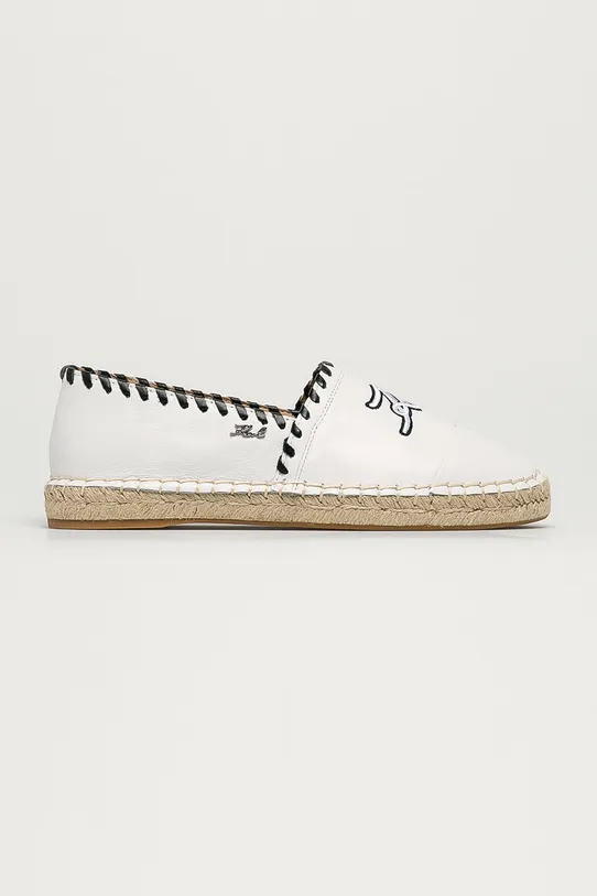 Karl Lagerfeld - Espadrile de piele piele alb KL80119.011