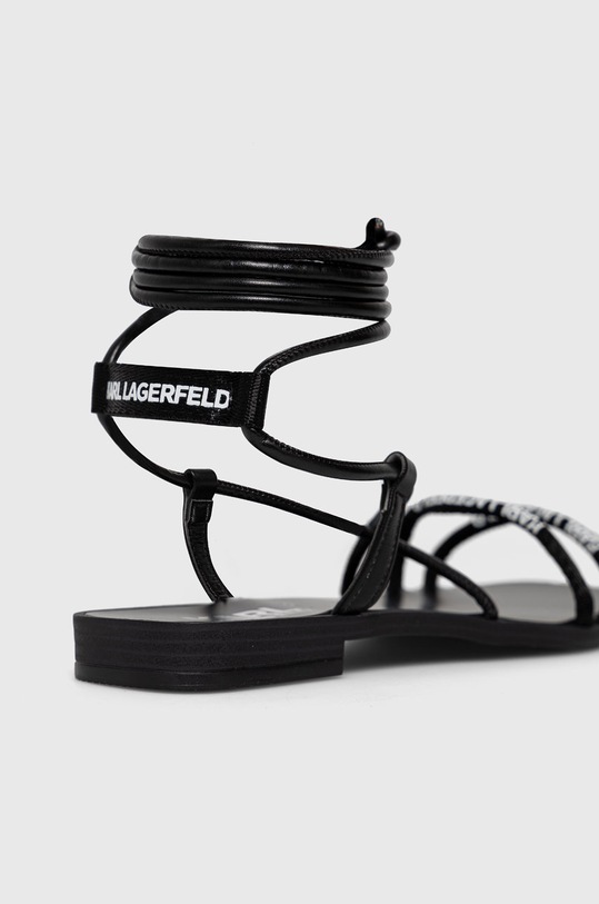 Kožené sandály Karl Lagerfeld KL80435.000 černá SS21