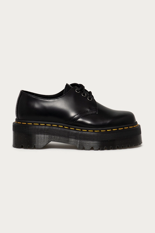 Kožené poltopánky Dr. Martens 1461 Quad usňová koža čierna DM25567001