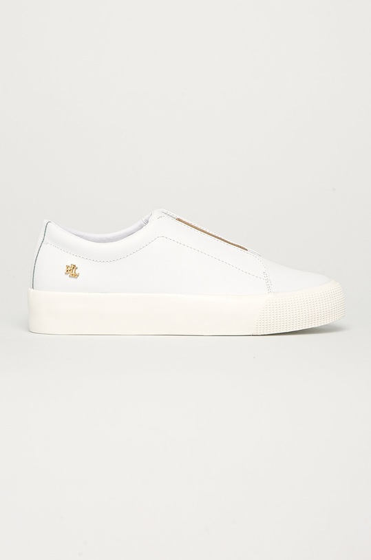 Lauren Ralph Lauren - Kožená obuv usňová koža biela 802824731001