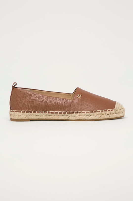 Lauren Ralph Lauren - Espadryle skórzane 802824736002 płaski brązowy 802824736002