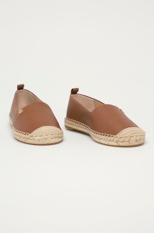 Lauren Ralph Lauren - Espadryle skórzane 802824736002 802824736002 brązowy SS21