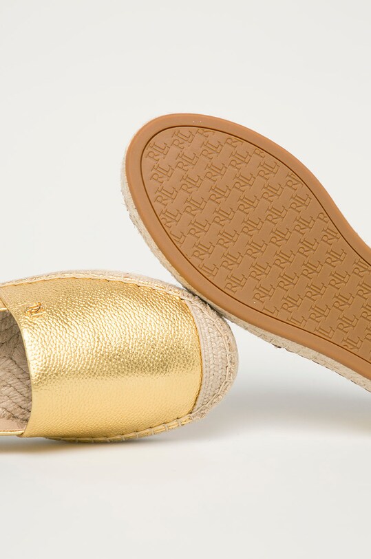 Lauren Ralph Lauren - Espadryle skórzane 802824737001 złoty 802824737001