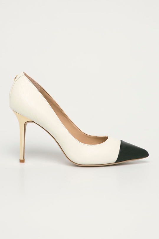 Lauren Ralph Lauren - Kožené lodičky usňová koža biela 802835274001