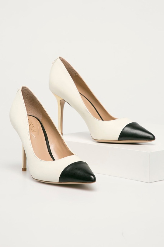 Lauren Ralph Lauren - Kožené lodičky 802835274001 biela SS21