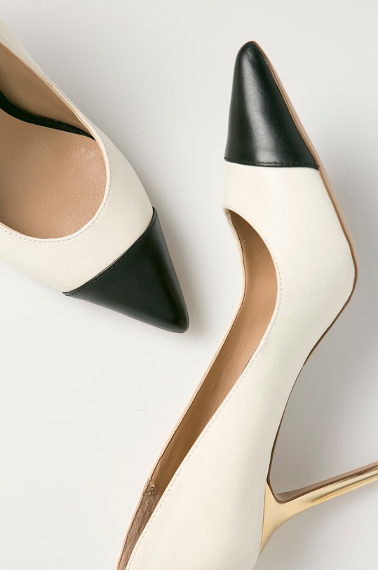 Lauren Ralph Lauren - Kožené lodičky biela 802835274001