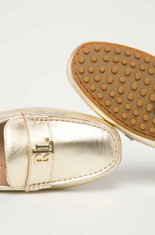 Lauren Ralph Lauren - Δερμάτινα μοκασίνια χρυσαφί 802809341001