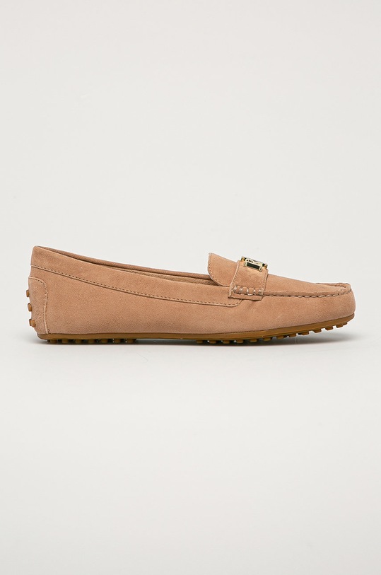 Lauren Ralph Lauren - Mokasyny zamszowe 802821629008 płaski beżowy 802821629008