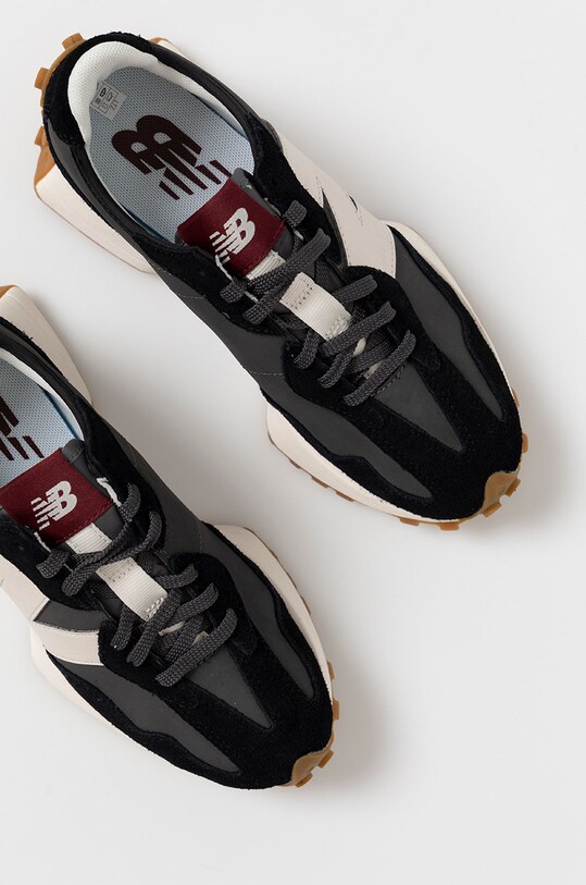 Semišové topánky New Balance čierna WS327KC