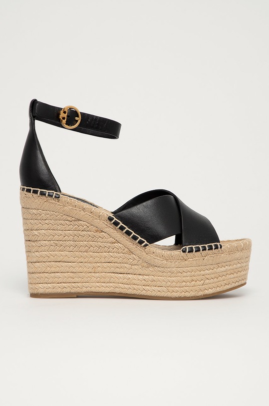 Kožené sandály Tory Burch přírodní kůže černá 63522.004