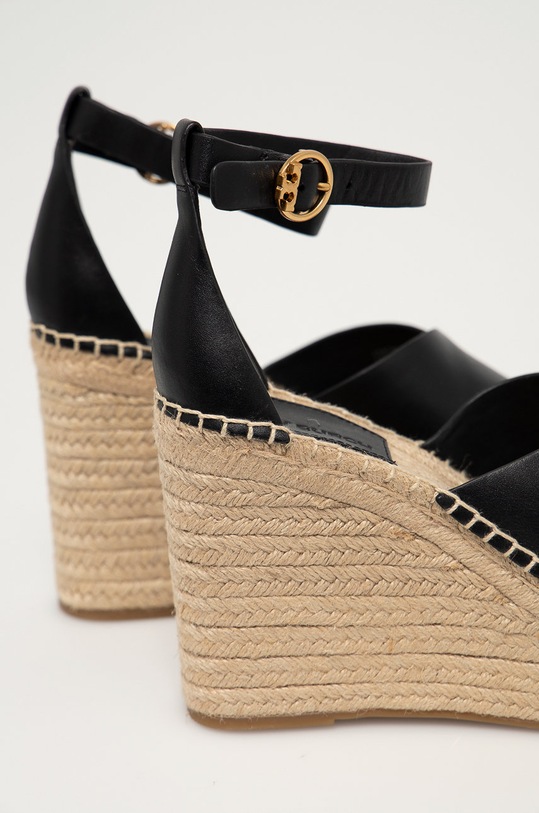 Boty Kožené sandály Tory Burch 63522.004 černá