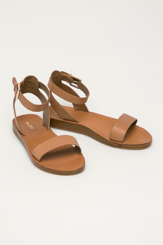 Aldo - Kožené sandály Kaderedia KEDAREDIA.200 hnědá SS23