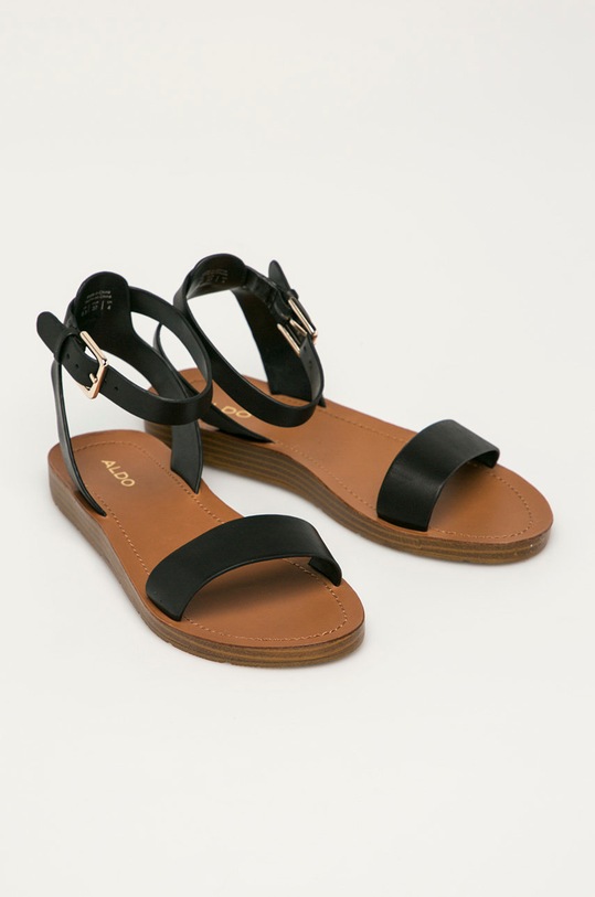 Aldo - Sandały skórzane Kedaredia KEDAREDIA.001 czarny SS21