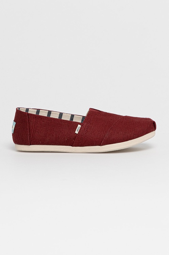 Toms Espadrile textil burgundia 10015766