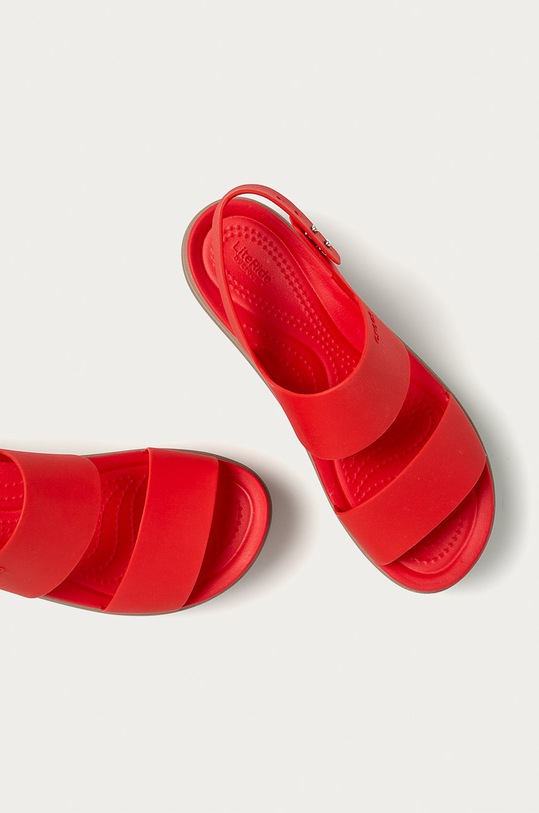 Boty Sandály Crocs Brooklyn Low Wedge KLYN.LOW.WEDGE.W.206453 oranžová