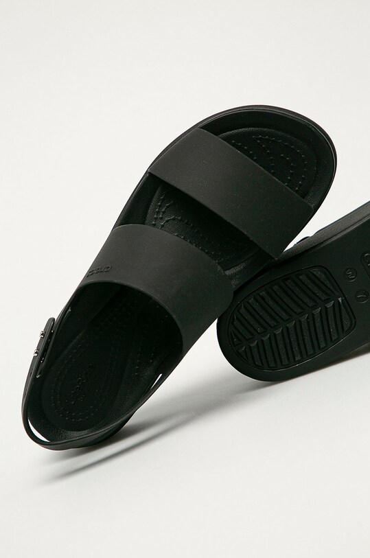 Crocs sandały Brooklyn Low Wedge czarny KLYN.LOW.WEDGE.W.206453