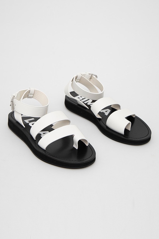 Kožené sandály Bimba Y Lola 211BZ0766.T1050 bílá SS21