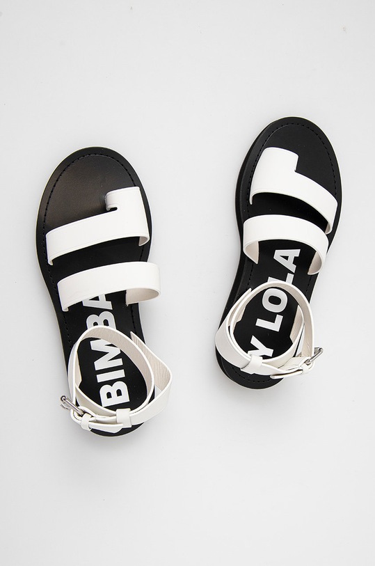 Kožené sandály Bimba Y Lola 211BZ0766.T1050 bílá