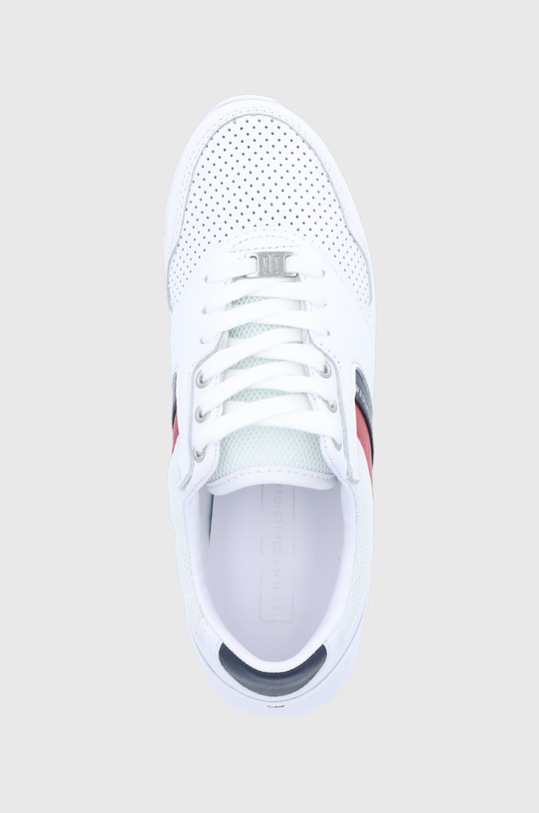 Boty Tommy Hilfiger LIGHTWEIGHT LEATHER SNEAKER bílá FW0FW04261020