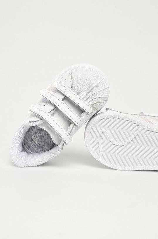 adidas Originals - Dětské kožené boty Superstar Cf FV3657 bílá FV3657