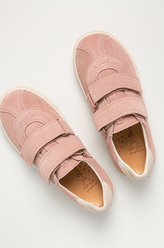 Mrugała - Dětské semišové polobotky fialová HANA.3320.1.31.35.G