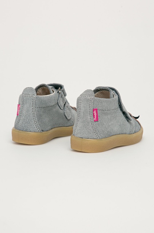Dziewczynka Mrugała - Półbuty skórzane dziecięce SUZIE.5180.1.20.25.G szary