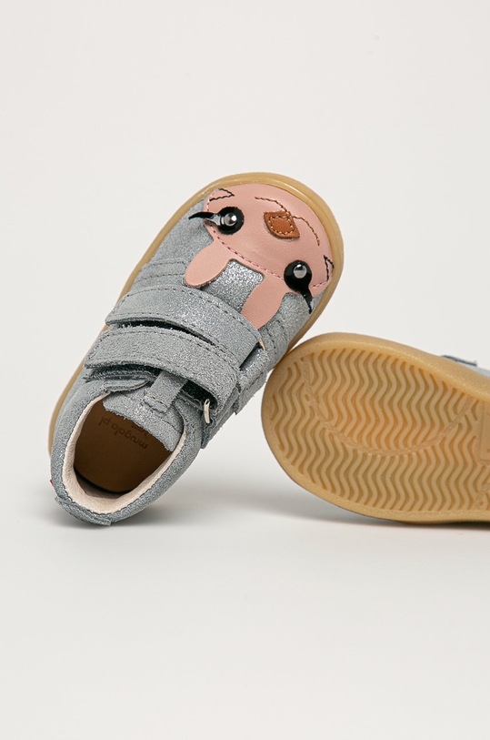 Mrugała - Półbuty skórzane dziecięce szary SUZIE.5180.1.20.25.G