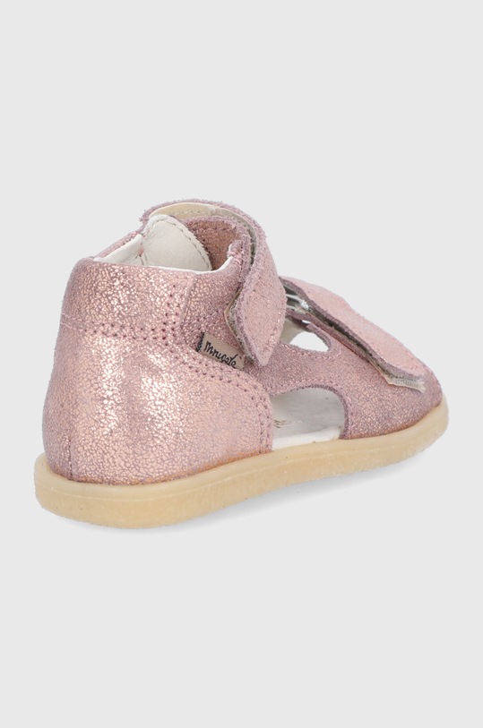 Dziewczynka Mrugała Sandały skórzane dziecięce FLO.1105.1.19.25.G różowy