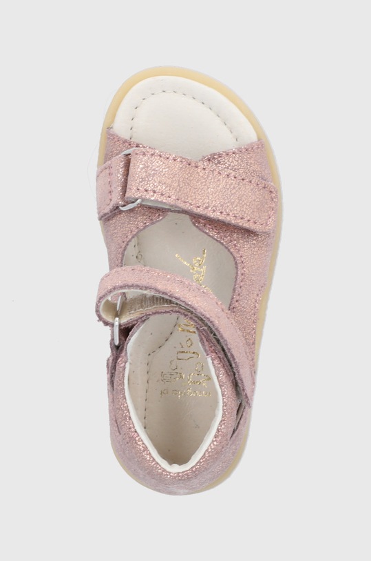 Mrugała Sandały skórzane dziecięce różowy FLO.1105.1.19.25.G