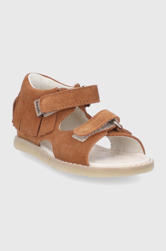 MrugaĹ‚a Sandale din piele întoarsă pentru copii INDIAN.S.1145.1.20.25.G maro SS21