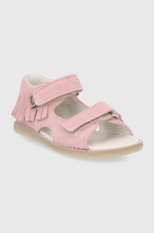 Dětské semišové sandály Mrugała INDIAN.S.1245.1.26.30.G růžová SS21