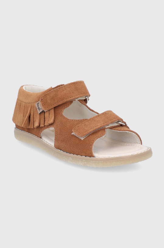 Detské semišové sandále Mrugała INDIAN.S.1345.1.31.35.G hnedá SS21
