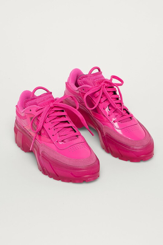 Reebok Classic - Buty skórzane dziecięce Club C x Cardi B H02527 H02527 różowy SS21