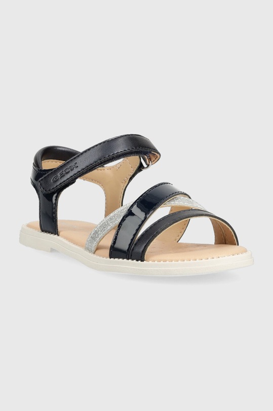 Dziewczynka Geox - Sandały skórzane dziecięce J5235D.002BJ.S.KA.28.35 granatowy